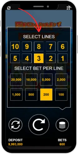 Find the game and set your stake