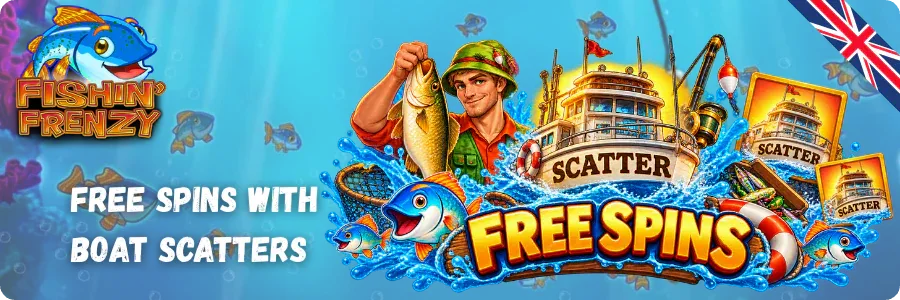 Fishing Frenzy Free Spins Triggered by Three Boat Scatters
